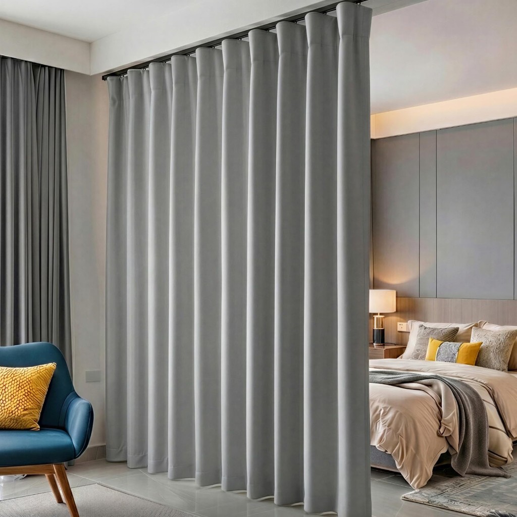 Grey Divider Bedroom