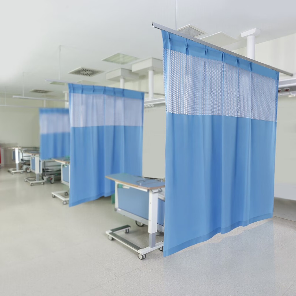Blue Hospital Ward Curtains