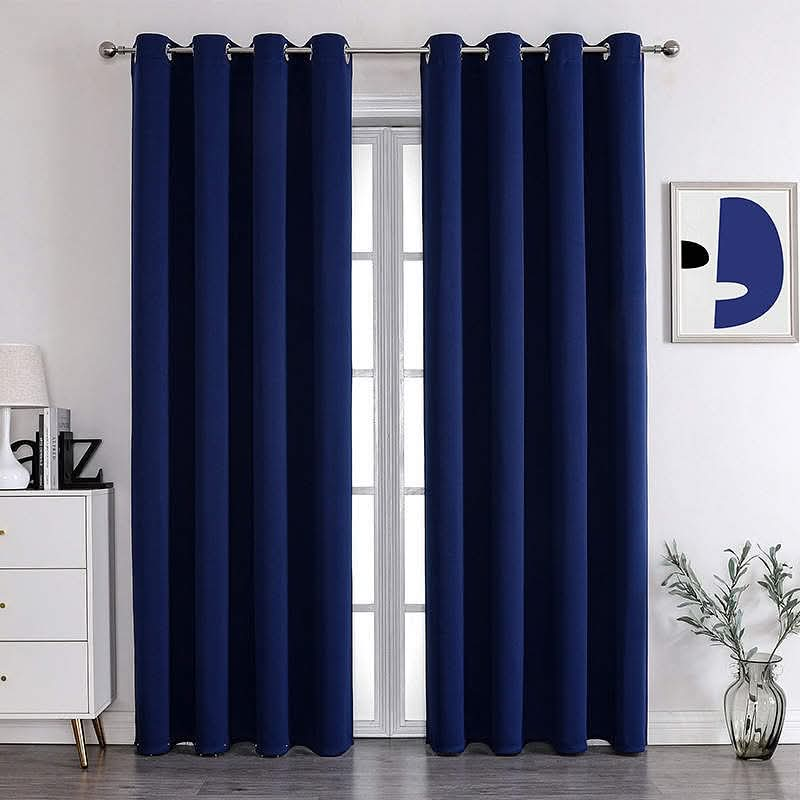 Navy Blackout Living Room